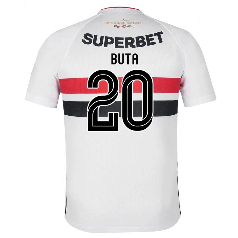 Danxen Dames Aurélio Buta #20 Wit Rood Zwart Thuisshirt Thuistenue 2026/27 T-Shirt België