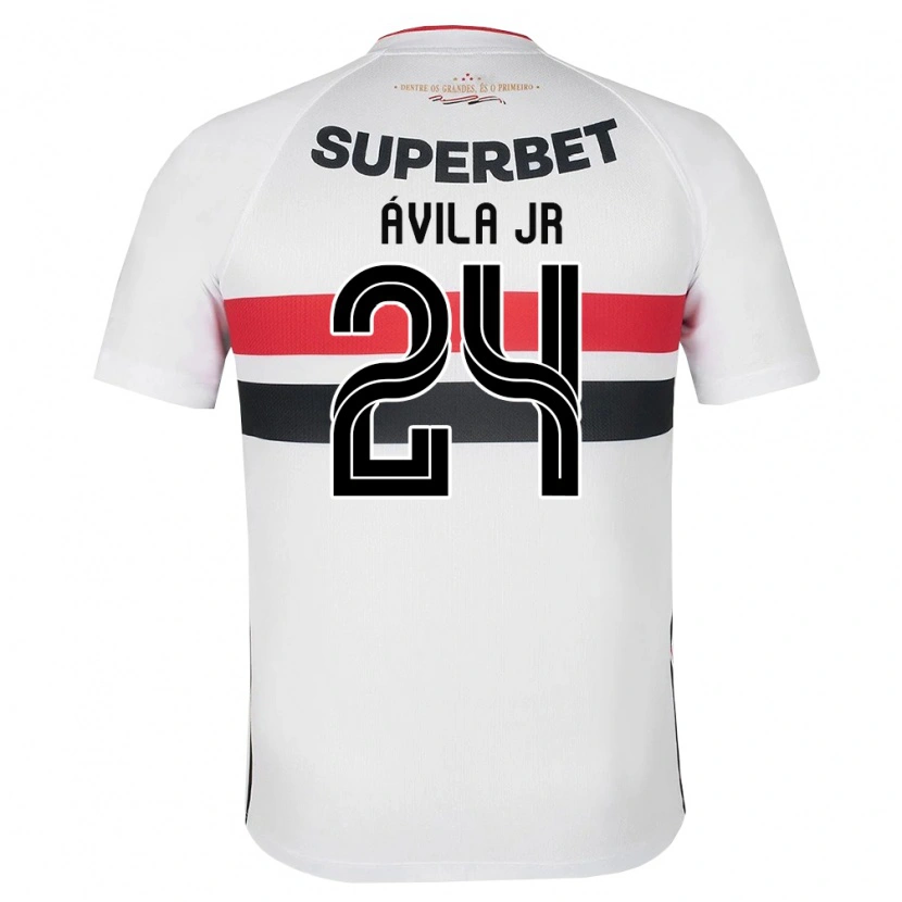 Danxen Dames Marvin Ávila Jr #24 Wit Rood Zwart Thuisshirt Thuistenue 2026/27 T-Shirt België
