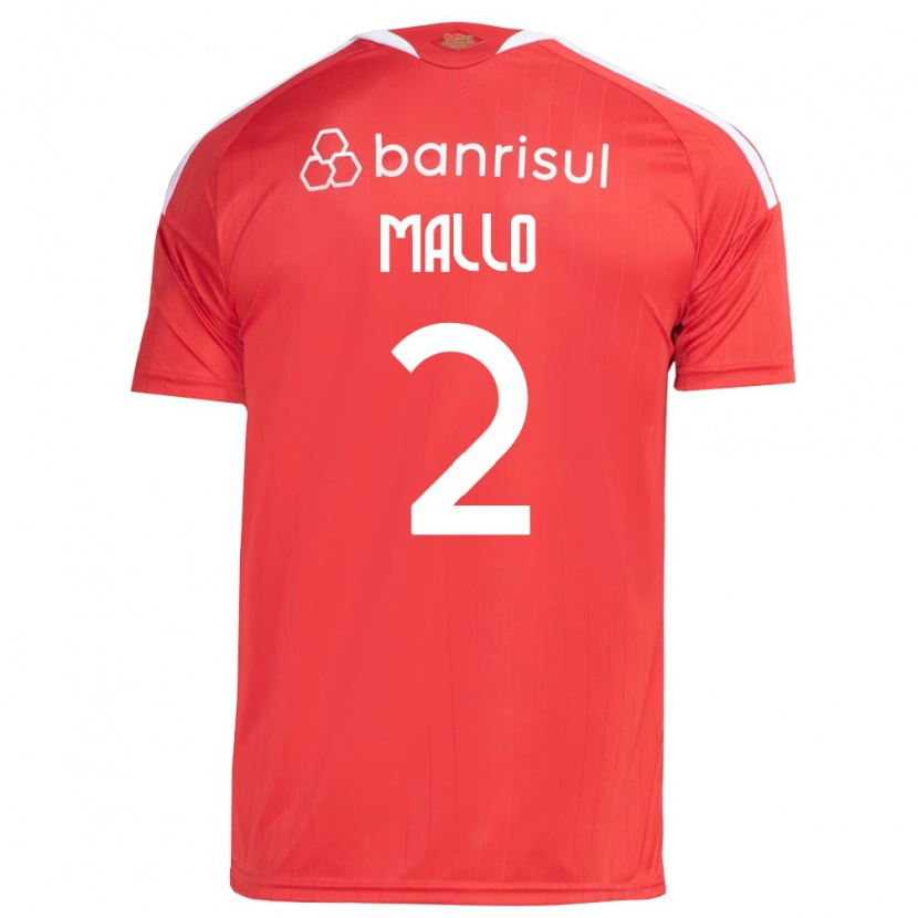 Danxen Dames Hugo Mallo #2 Rood Wit Thuisshirt Thuistenue 2026/27 T-Shirt België