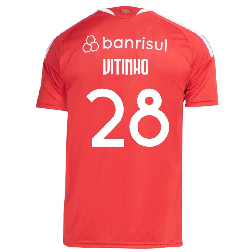 Danxen Dames Vitinho #28 Rood Wit Thuisshirt Thuistenue 2026/27 T-Shirt België