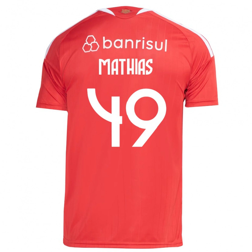 Danxen Dames Ricardo Mathias #49 Rood Wit Thuisshirt Thuistenue 2026/27 T-Shirt België