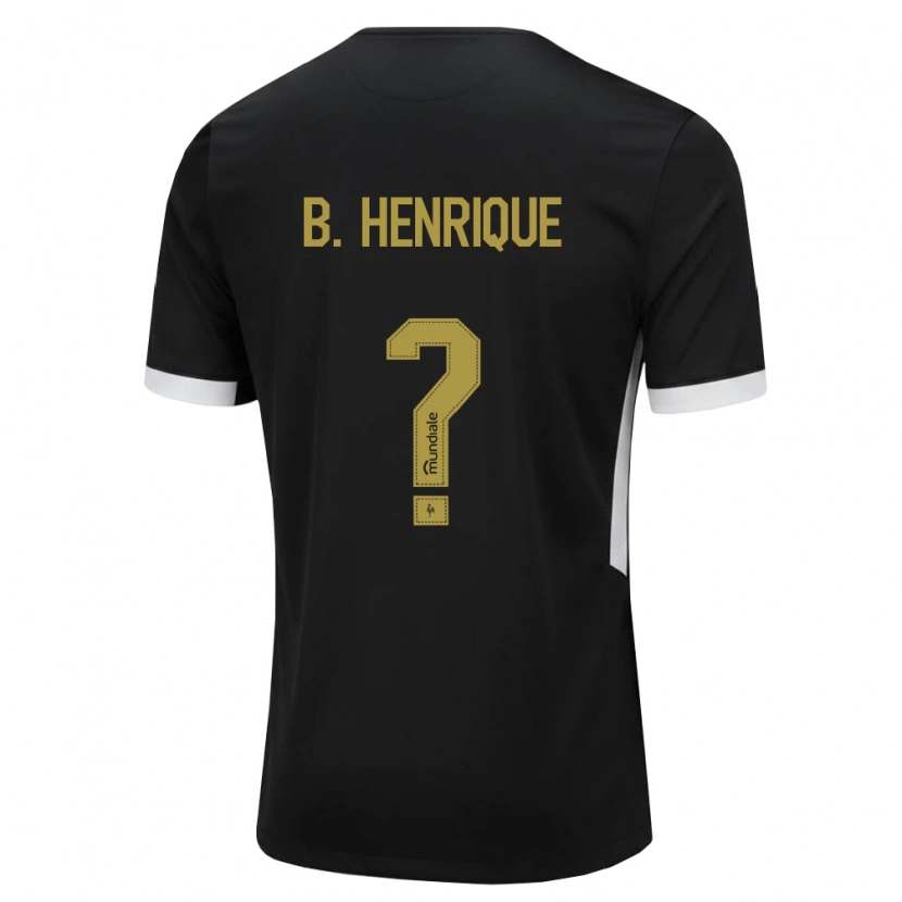 Danxen Dames Bruno Henrique #0 Zwart Wit Geel Thuisshirt Thuistenue 2026/27 T-Shirt België