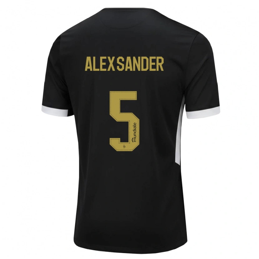 Danxen Dames Alexsander Cristhian Gomes Da Costa #5 Zwart Wit Geel Thuisshirt Thuistenue 2026/27 T-Shirt België