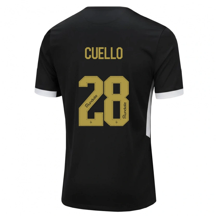 Danxen Dames Tomás Cuello #28 Zwart Wit Geel Thuisshirt Thuistenue 2026/27 T-Shirt België