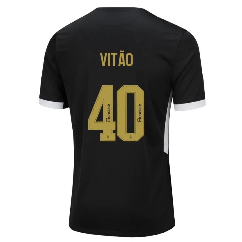 Danxen Dames Vitão #40 Zwart Wit Geel Thuisshirt Thuistenue 2026/27 T-Shirt België