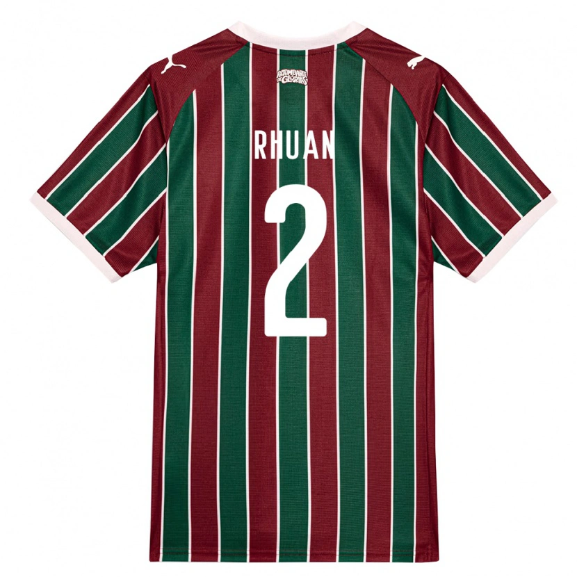 Danxen Dames Rhuan Allan Dourado Ribeiro #2 Groen Bordeaux Rood Wit Thuisshirt Thuistenue 2026/27 T-Shirt België