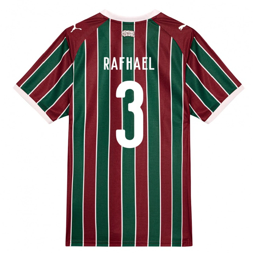 Danxen Dames Rafhael Vinícius Silva #3 Groen Bordeaux Rood Wit Thuisshirt Thuistenue 2026/27 T-Shirt België