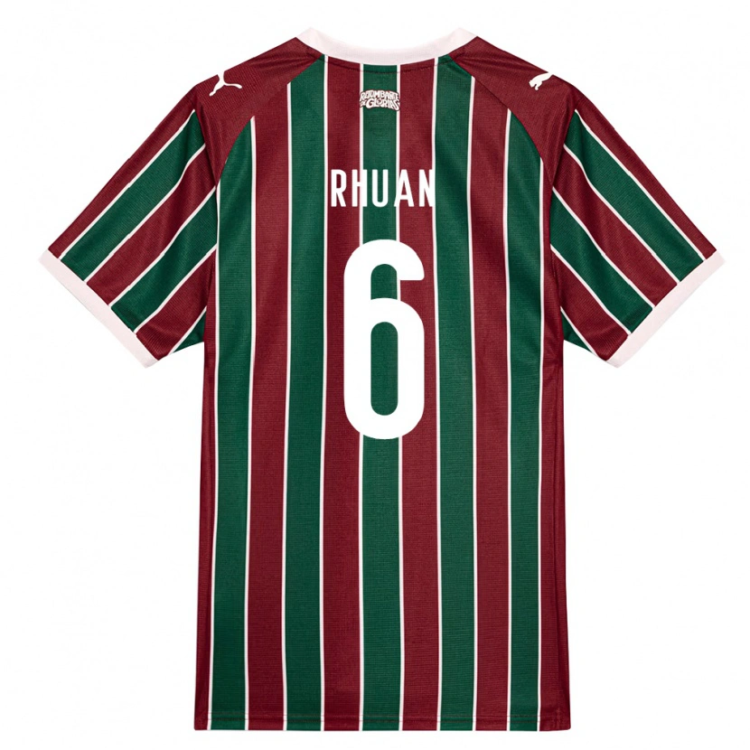 Danxen Dames Rhuan Wallace Stoeberl Barboza #6 Groen Bordeaux Rood Wit Thuisshirt Thuistenue 2026/27 T-Shirt België