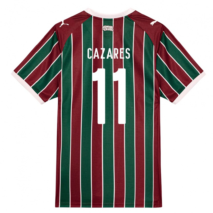 Danxen Dames Juan Cazares #11 Groen Bordeaux Rood Wit Thuisshirt Thuistenue 2026/27 T-Shirt België