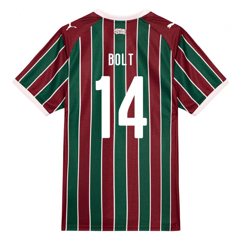 Danxen Dames Diego Bolt #14 Groen Bordeaux Rood Wit Thuisshirt Thuistenue 2026/27 T-Shirt België