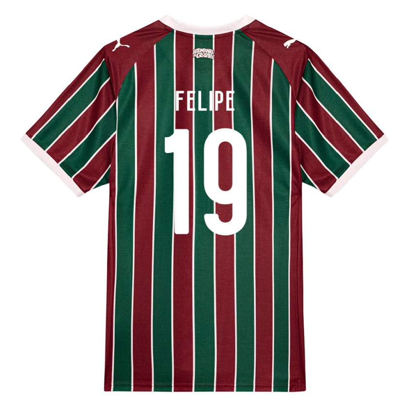 Danxen Dames Felipe Gustavo Araujo Sousa #19 Groen Bordeaux Rood Wit Thuisshirt Thuistenue 2026/27 T-Shirt België