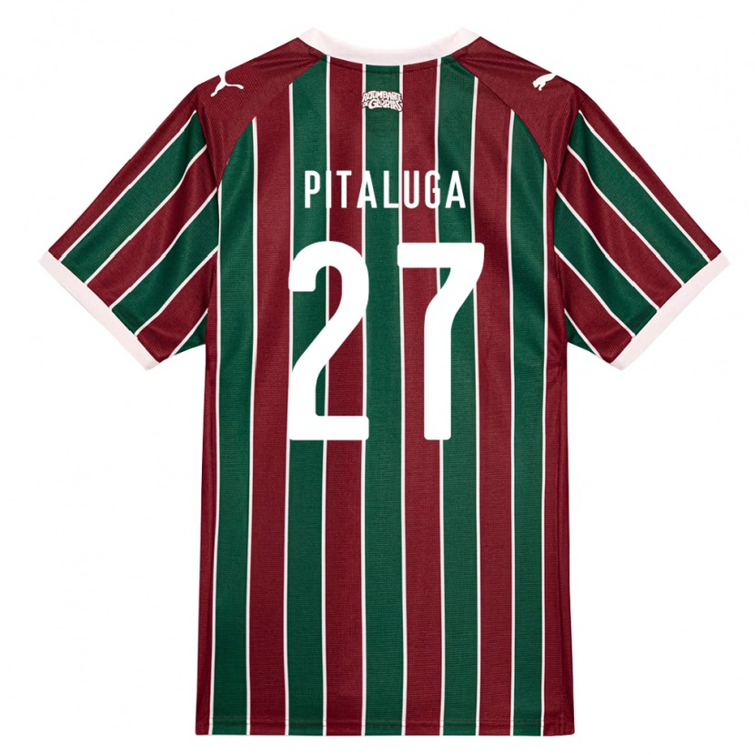 Danxen Dames Marcelo Pitaluga #27 Groen Bordeaux Rood Wit Thuisshirt Thuistenue 2026/27 T-Shirt België