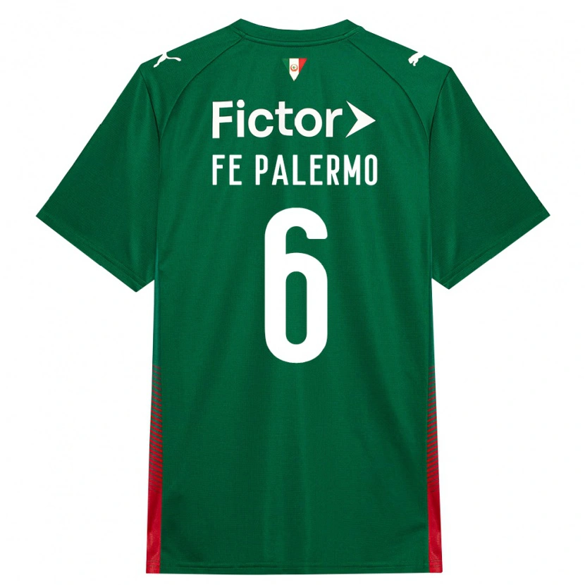 Danxen Dames Fe Palermo #6 Groen Rood Wit Thuisshirt Thuistenue 2026/27 T-Shirt België