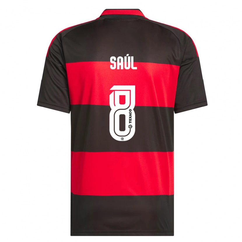 Danxen Dames Saúl Ñíguez #8 Rood Zwart Wit Thuisshirt Thuistenue 2026/27 T-Shirt België