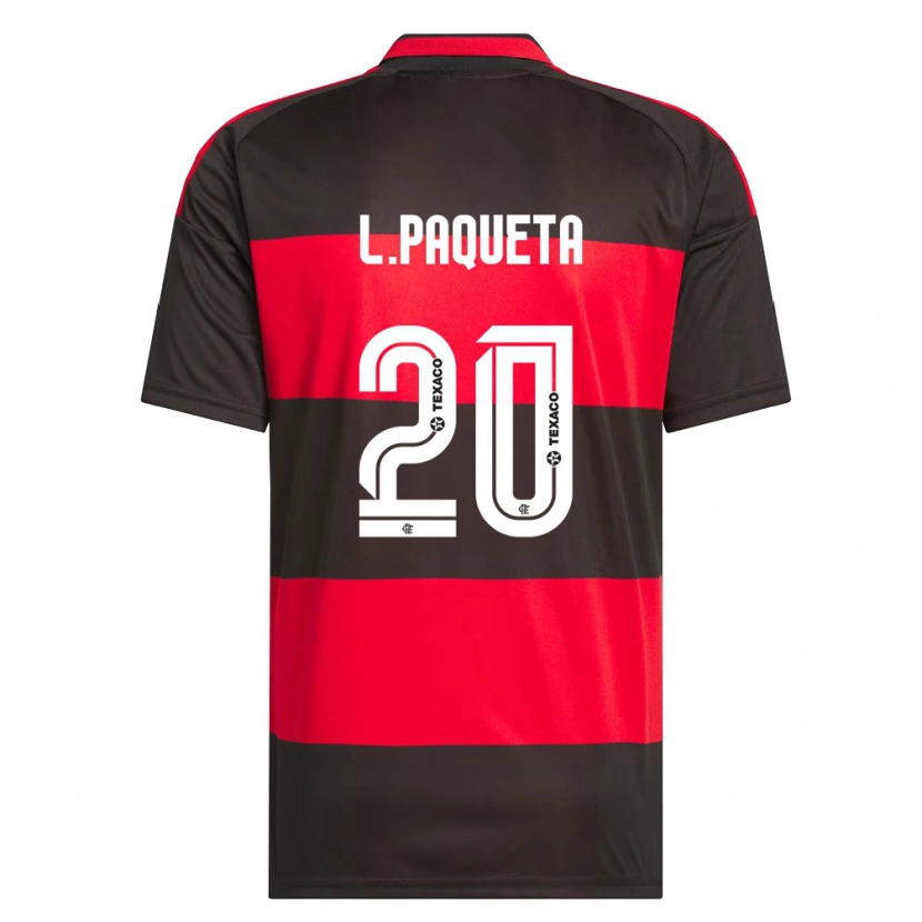 Danxen Dames Lucas Paquetá #20 Rood Zwart Wit Thuisshirt Thuistenue 2026/27 T-Shirt België