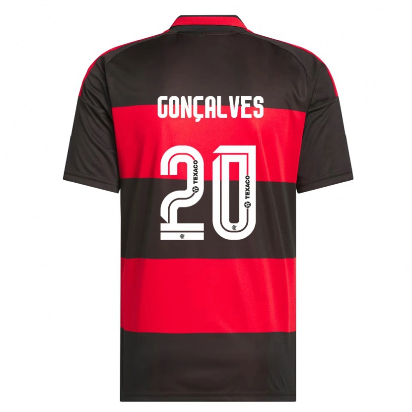 Danxen Dames Matheus Gonçalves #20 Rood Zwart Wit Thuisshirt Thuistenue 2026/27 T-Shirt België