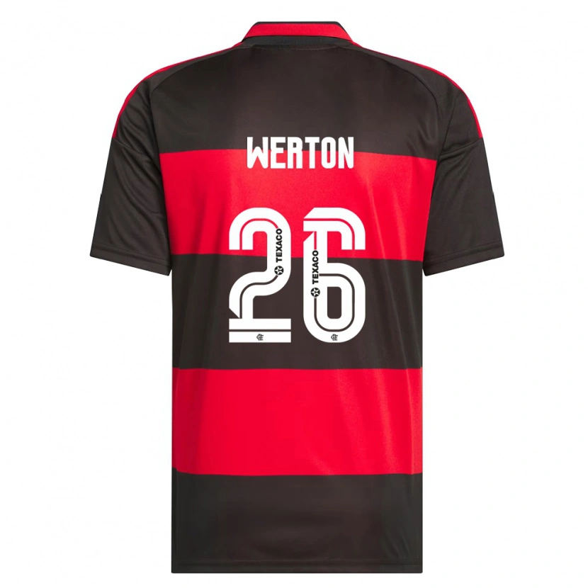 Danxen Dames Werton #26 Rood Zwart Wit Thuisshirt Thuistenue 2026/27 T-Shirt België