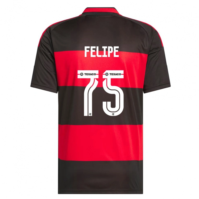 Danxen Dames Luiz Felipe #75 Rood Zwart Wit Thuisshirt Thuistenue 2026/27 T-Shirt België