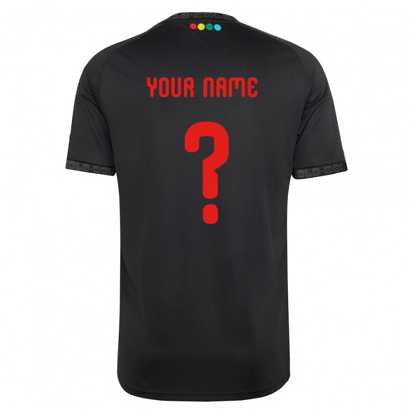 Danxen Dames Uw Naam #0 Zwart Rood Uitshirt Uittenue 2026/27 T-Shirt België