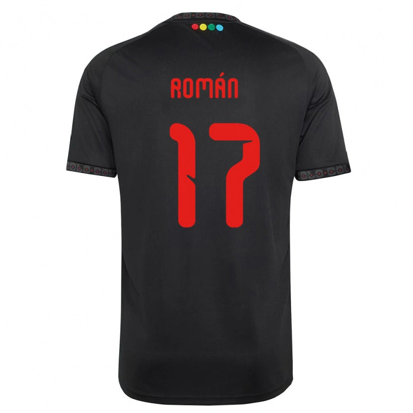 Danxen Dames Iván Román #17 Zwart Rood Uitshirt Uittenue 2026/27 T-Shirt België