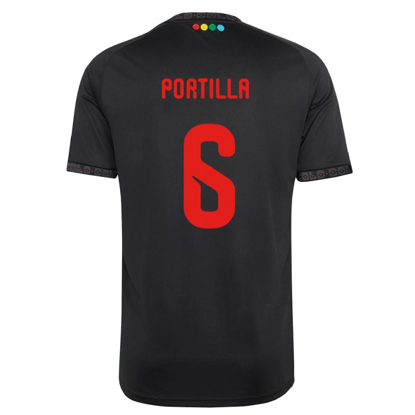 Danxen Dames Dylan Portilla #6 Zwart Rood Uitshirt Uittenue 2026/27 T-Shirt België