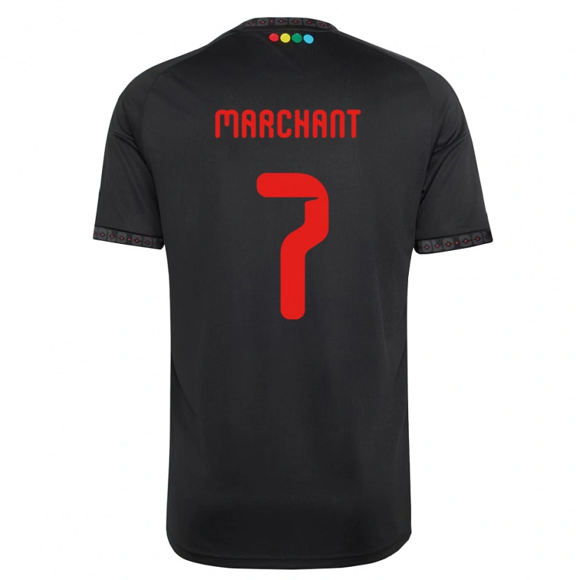 Danxen Dames Francisco Marchant #7 Zwart Rood Uitshirt Uittenue 2026/27 T-Shirt België