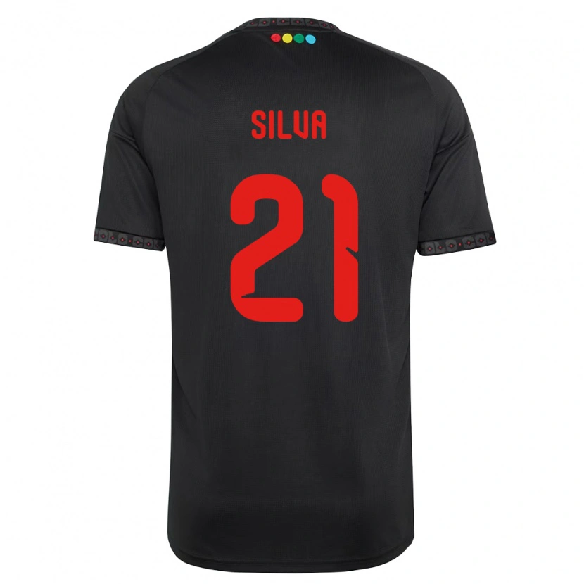 Danxen Dames Agustin Silva #21 Zwart Rood Uitshirt Uittenue 2026/27 T-Shirt België