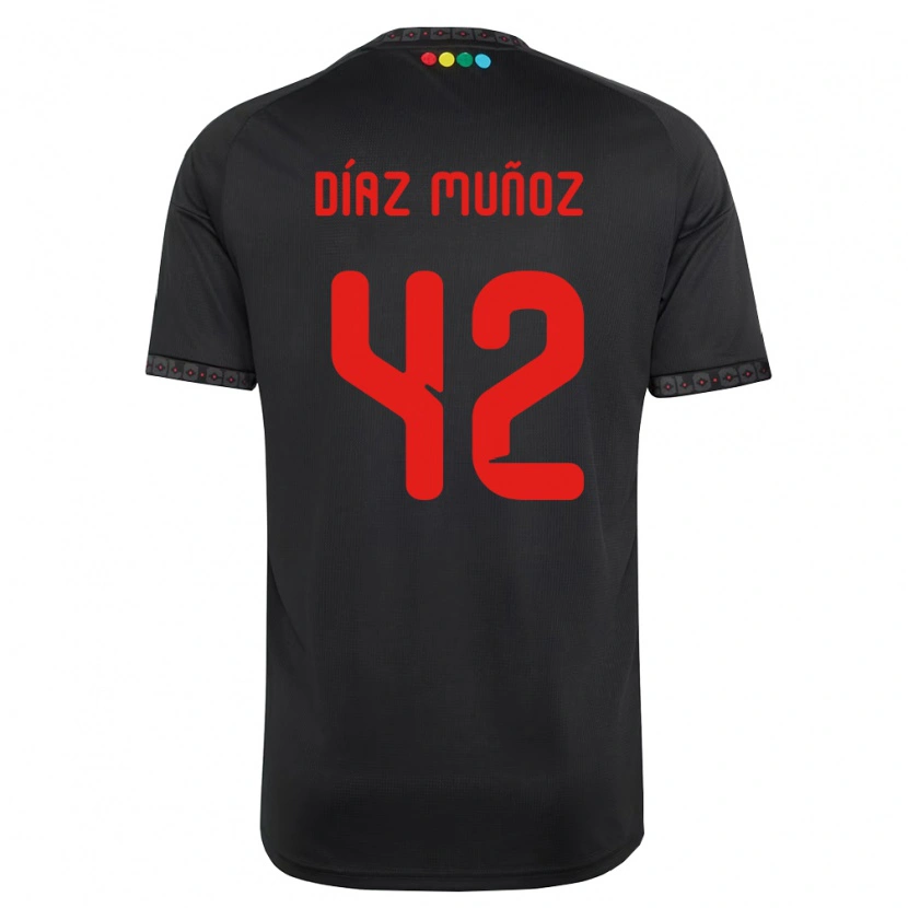 Danxen Dames Cristian Díaz Muñoz #42 Zwart Rood Uitshirt Uittenue 2026/27 T-Shirt België