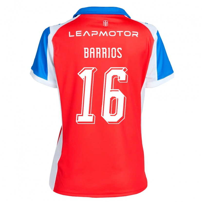 Danxen Dames Martín Barrios #16 Rood Blauw Uitshirt Uittenue 2026/27 T-Shirt België