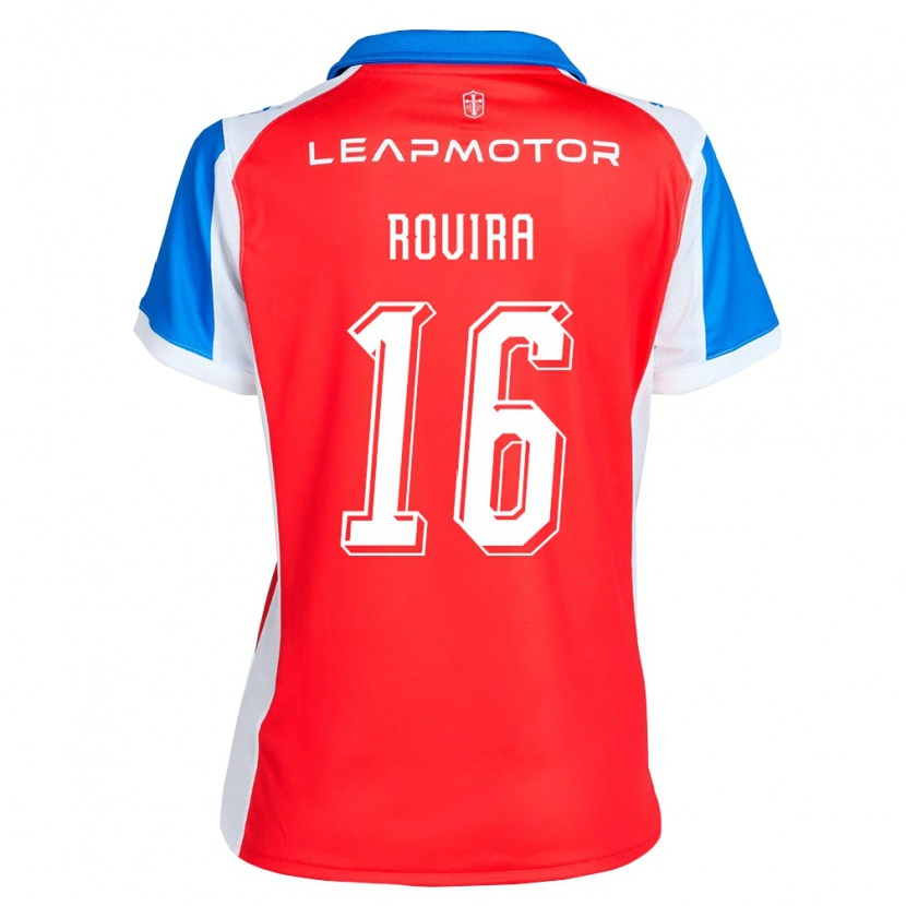 Danxen Dames Brayan Rovira #16 Rood Blauw Uitshirt Uittenue 2026/27 T-Shirt België