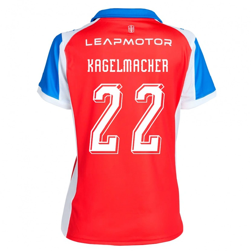 Danxen Dames Gary Kagelmacher #22 Rood Blauw Uitshirt Uittenue 2026/27 T-Shirt België