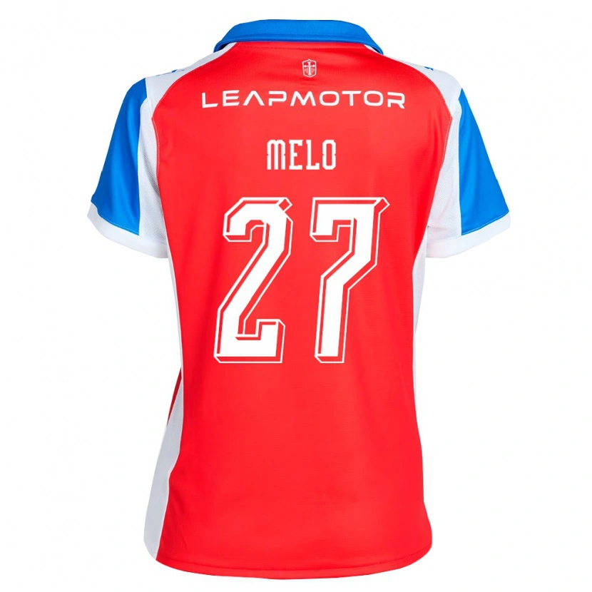 Danxen Dames Darío Melo #27 Rood Blauw Uitshirt Uittenue 2026/27 T-Shirt België