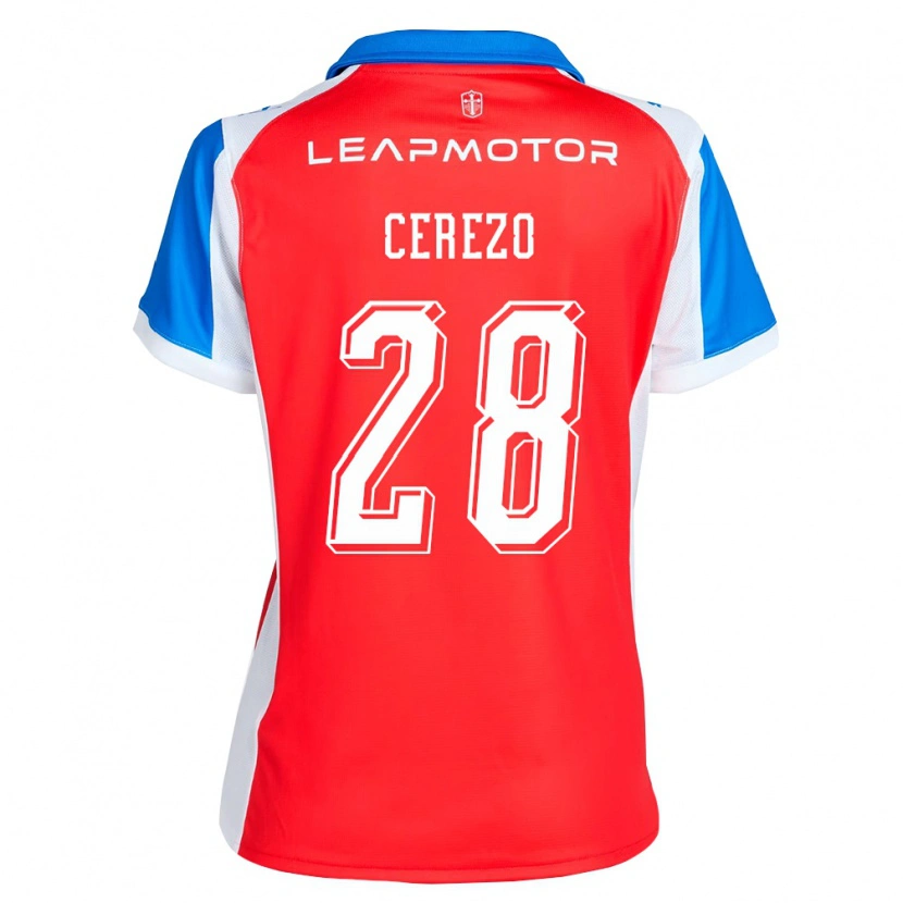Danxen Dames Bernardo Cerezo #28 Rood Blauw Uitshirt Uittenue 2026/27 T-Shirt België
