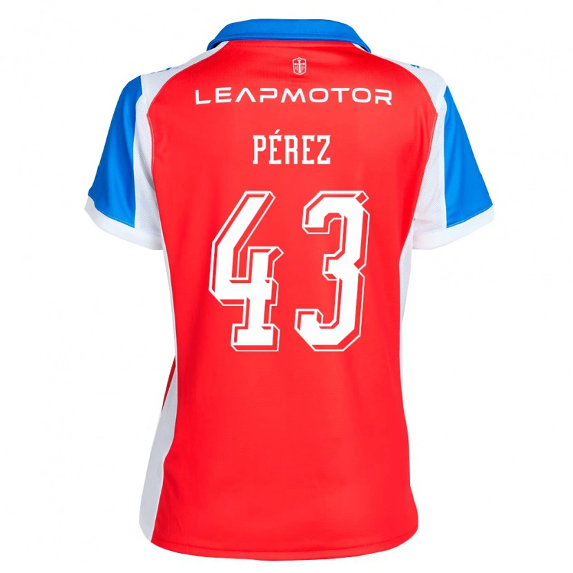 Danxen Dames Amaro Pérez #43 Rood Blauw Uitshirt Uittenue 2026/27 T-Shirt België