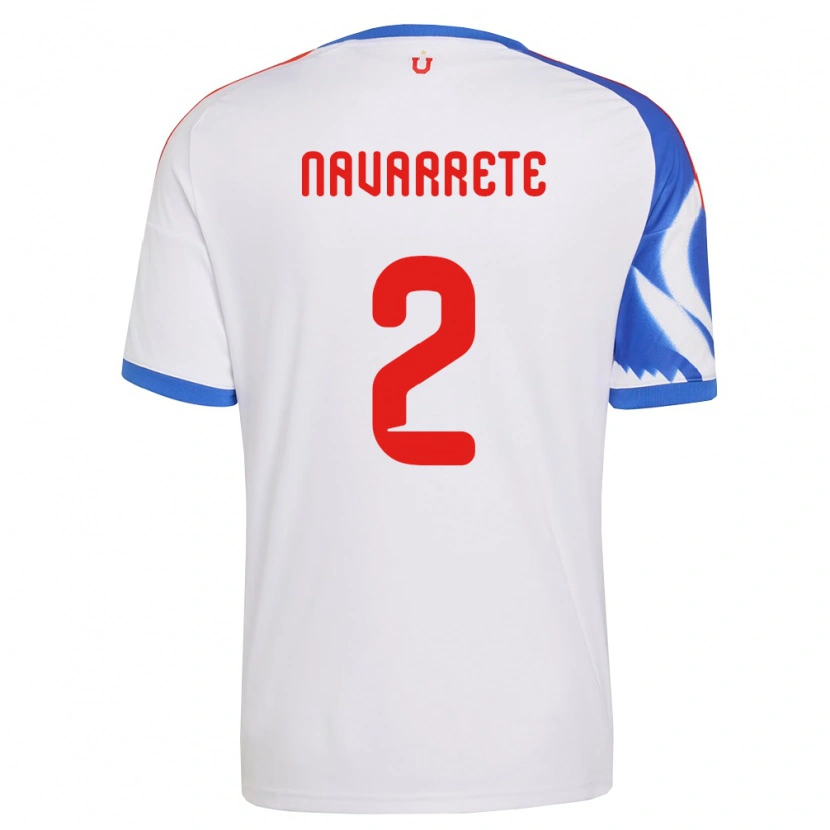 Danxen Dames Daniel Navarrete #2 Wit Marineblauw Uitshirt Uittenue 2026/27 T-Shirt België