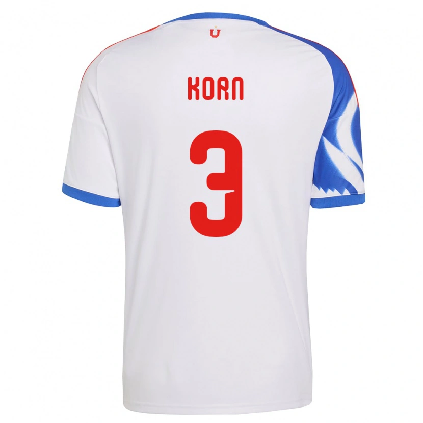 Danxen Dames Agustín Korn #3 Wit Marineblauw Uitshirt Uittenue 2026/27 T-Shirt België