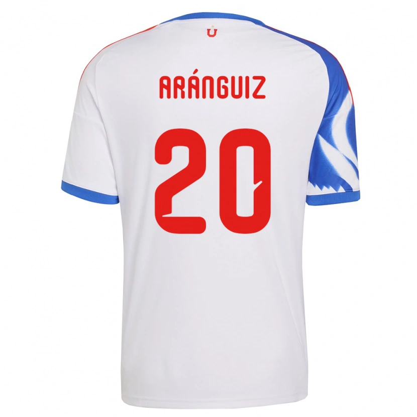 Danxen Dames Charles Aránguiz #20 Wit Marineblauw Uitshirt Uittenue 2026/27 T-Shirt België