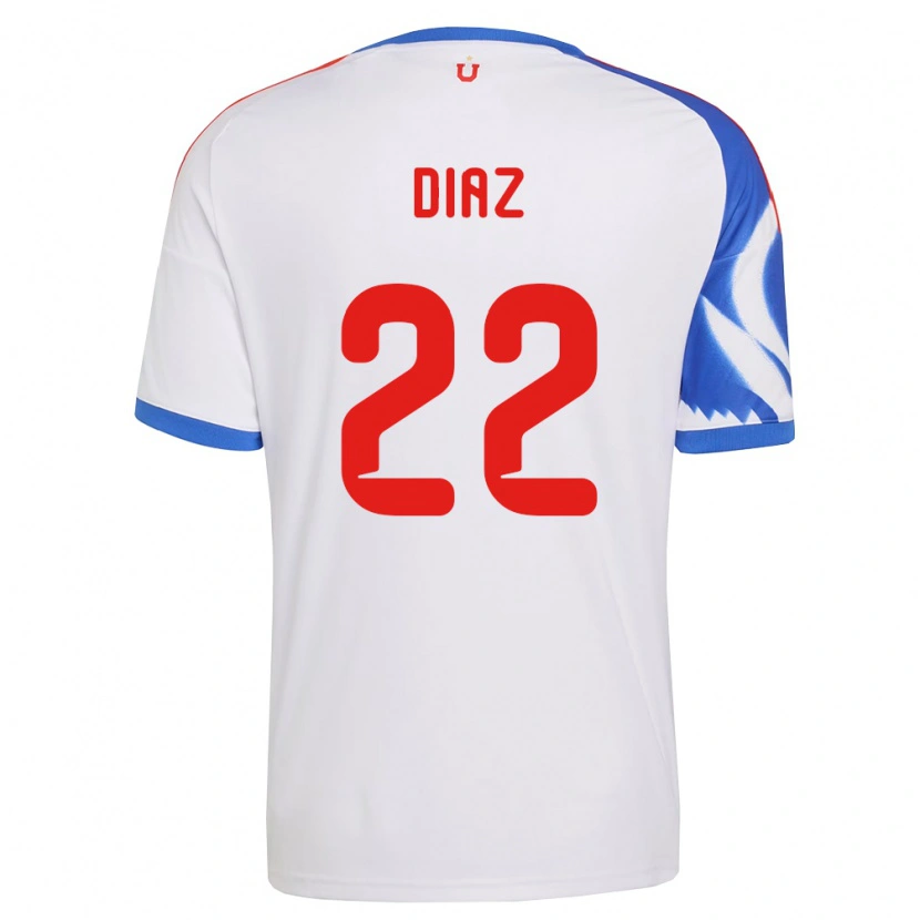 Danxen Dames Valentina Díaz #22 Wit Marineblauw Uitshirt Uittenue 2026/27 T-Shirt België