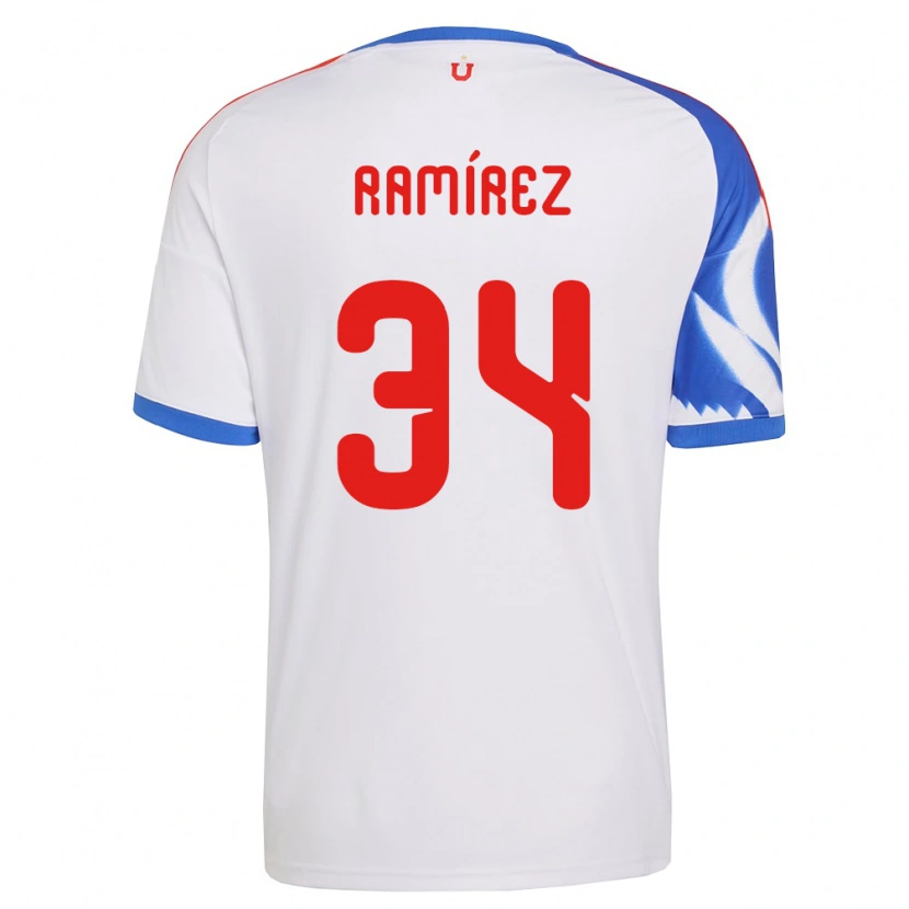 Danxen Dames Vicente Ramírez #34 Wit Marineblauw Uitshirt Uittenue 2026/27 T-Shirt België