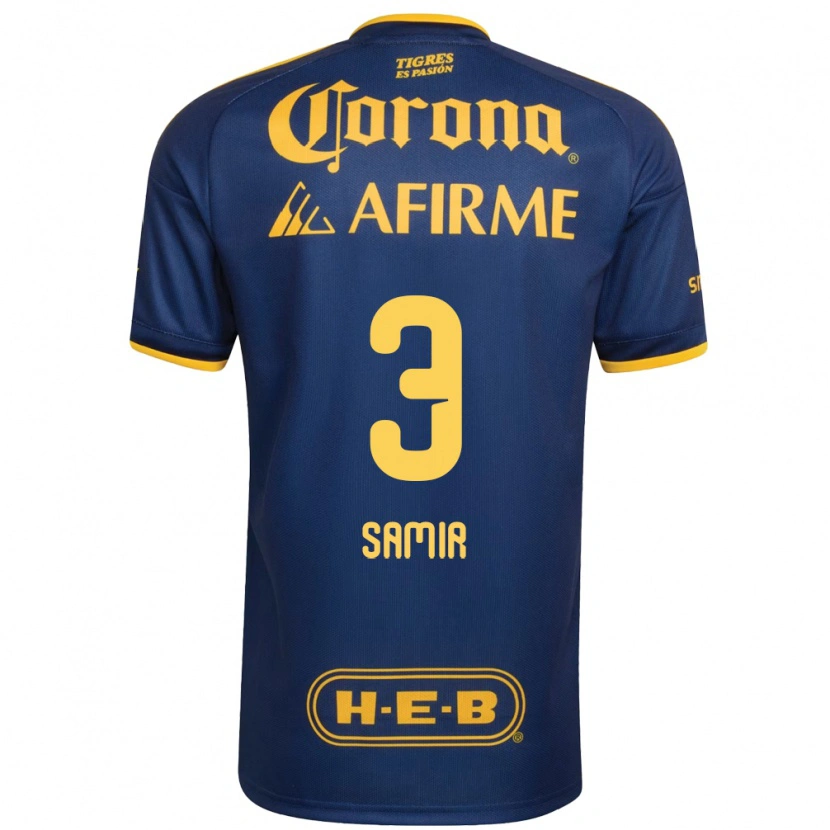 Danxen Dames Samir Caetano #3 Koninklijk Blauw Geel Uitshirt Uittenue 2026/27 T-Shirt België