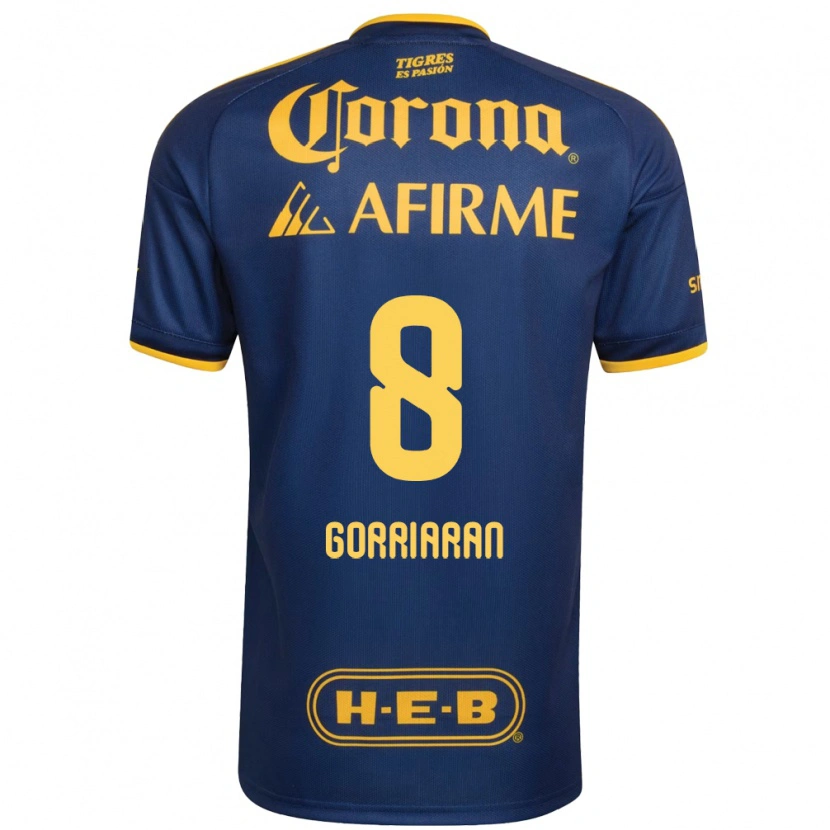 Danxen Dames Fernando Gorriarán #8 Koninklijk Blauw Geel Uitshirt Uittenue 2026/27 T-Shirt België