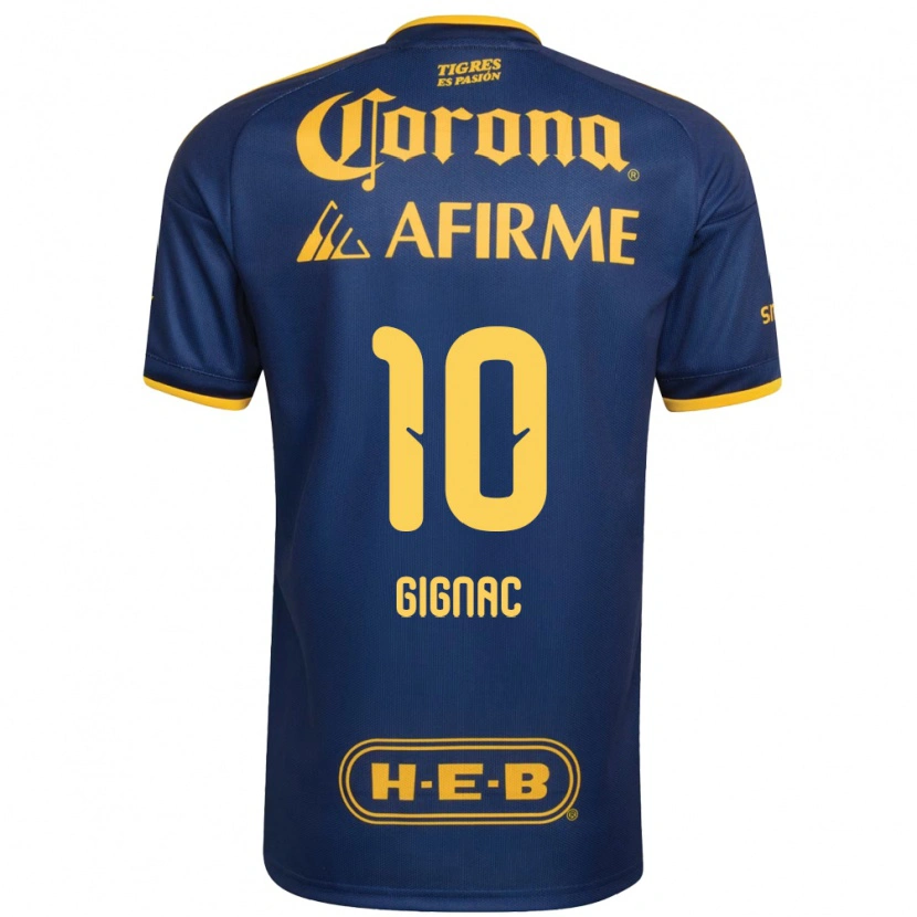 Danxen Dames Andre-Pierre Gignac #10 Koninklijk Blauw Geel Uitshirt Uittenue 2026/27 T-Shirt België