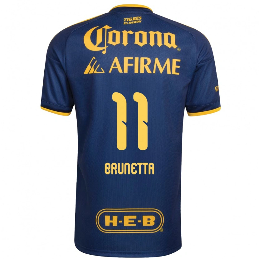 Danxen Dames Juan Brunetta #11 Koninklijk Blauw Geel Uitshirt Uittenue 2026/27 T-Shirt België