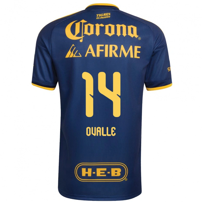 Danxen Dames Lizbeth Ovalle #14 Koninklijk Blauw Geel Uitshirt Uittenue 2026/27 T-Shirt België