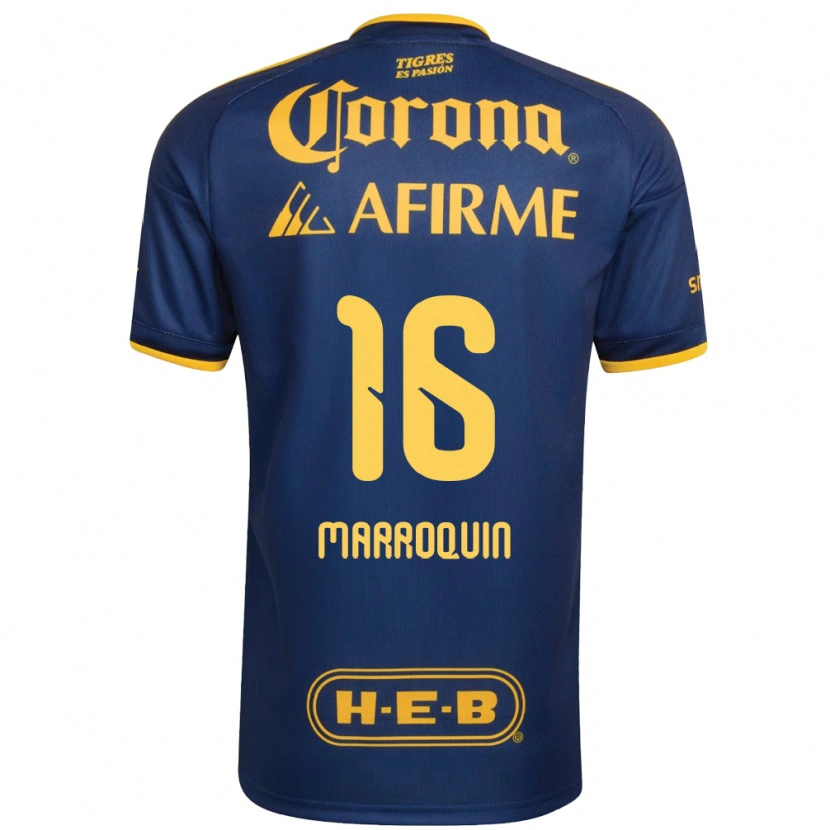 Danxen Dames Ammanda Marroquin #16 Koninklijk Blauw Geel Uitshirt Uittenue 2026/27 T-Shirt België