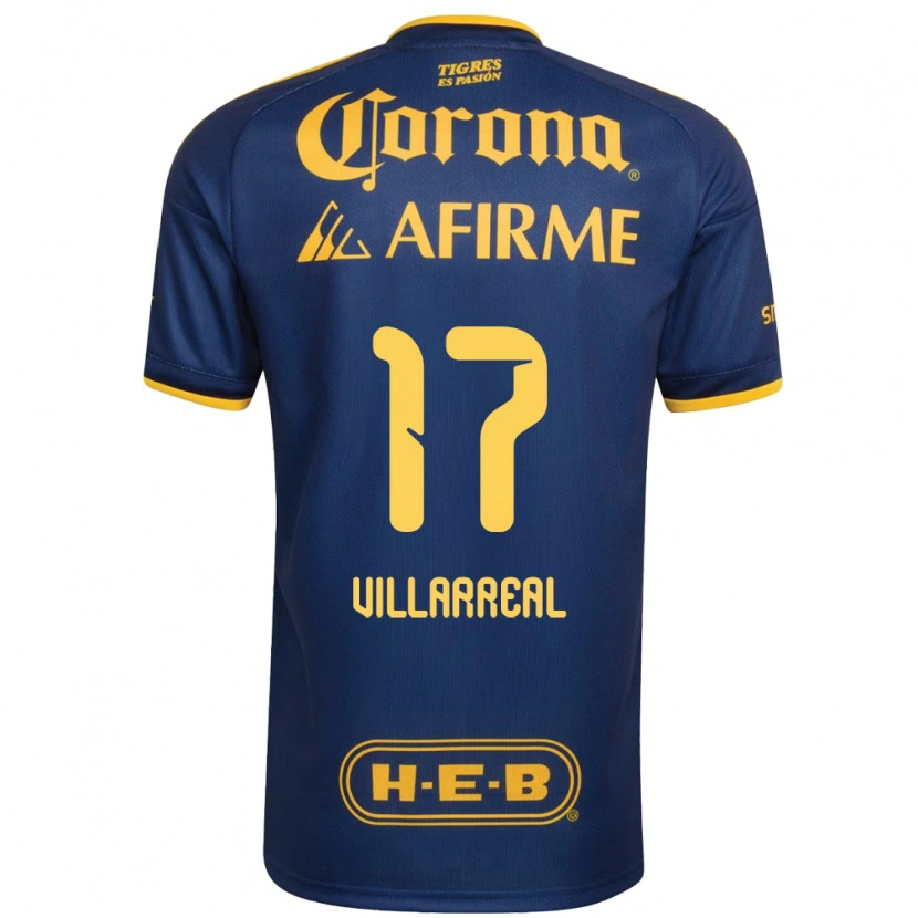 Danxen Dames Natalia Villarreal #17 Koninklijk Blauw Geel Uitshirt Uittenue 2026/27 T-Shirt België