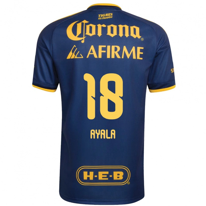 Danxen Dames David Ayala #18 Koninklijk Blauw Geel Uitshirt Uittenue 2026/27 T-Shirt België
