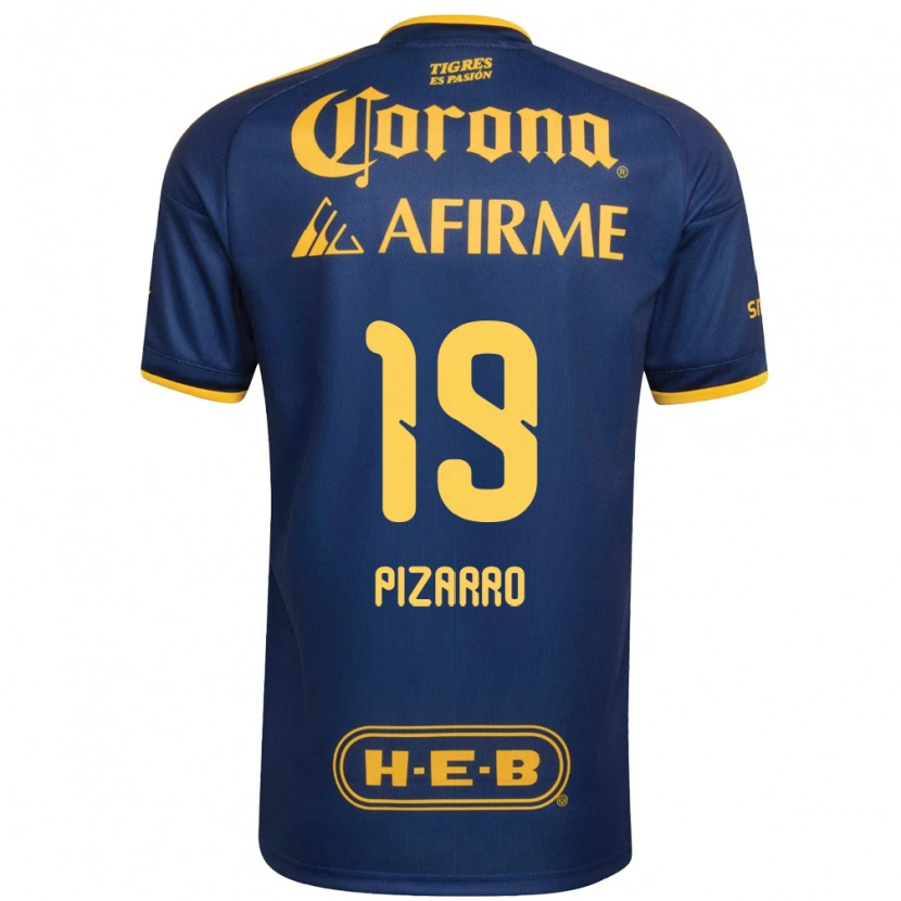 Danxen Dames Guido Pizarro #19 Koninklijk Blauw Geel Uitshirt Uittenue 2026/27 T-Shirt België