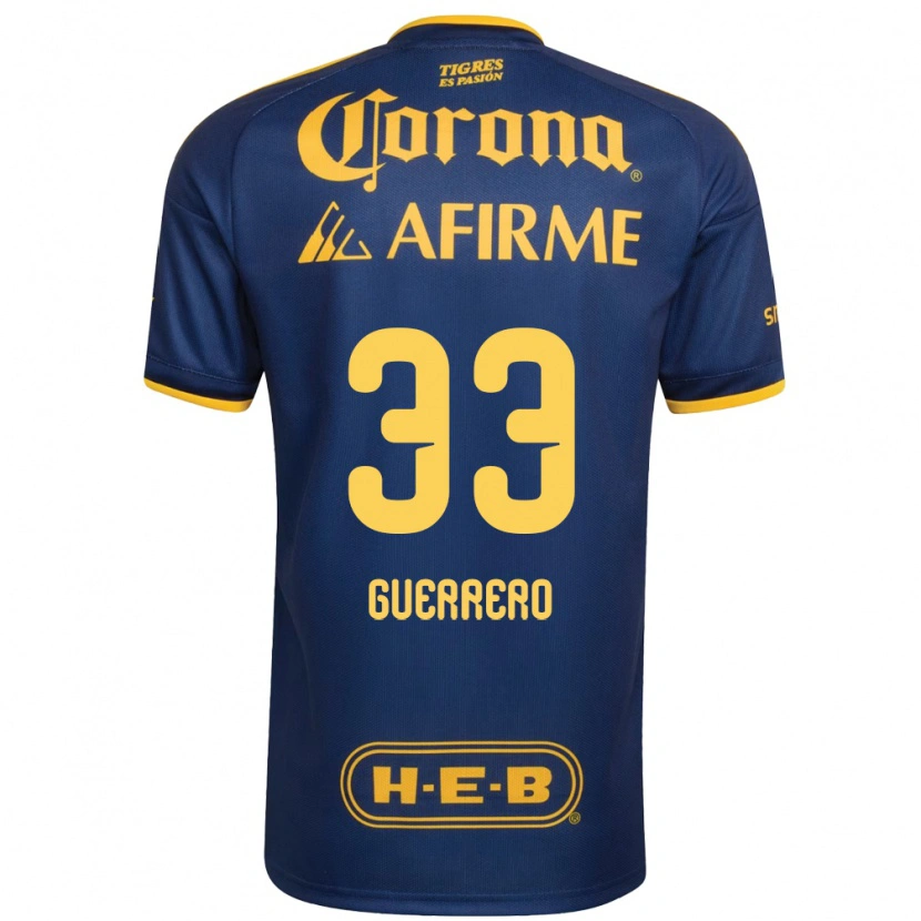 Danxen Dames Rafael Guerrero #33 Koninklijk Blauw Geel Uitshirt Uittenue 2026/27 T-Shirt België