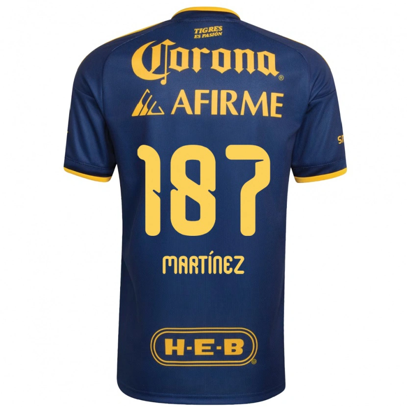 Danxen Dames Emilio Martínez #187 Koninklijk Blauw Geel Uitshirt Uittenue 2026/27 T-Shirt België